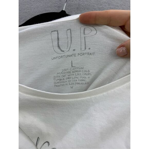 Unfortunate Portrait Men White Sponsored Post Malone Graphic T-Shirt Large - Picture 5 of 6